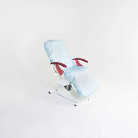 Чехол на кушетку на резинке голубой  200х90 см 10шт