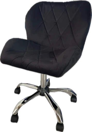 Стул для мастера маникюра со спинкой на колесах МЕГА (большая ракушка) ВЕЛЮР