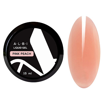 Жидкий гель ALBI LIQUID GEL Pink Peach, (в баночке) 15мл  Жидкий гель ALBI LIQUID GEL Pink Peach, (в баночке) 15мл