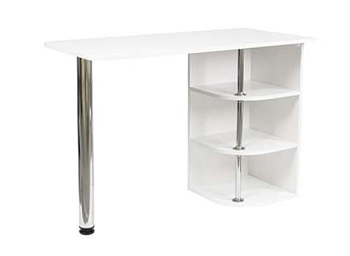 Маникюрный стол АВРОРА с полочками на трубках