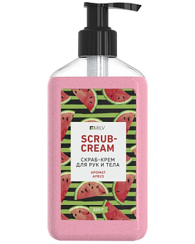 Скраб-крем MILV для рук и тела Арбуз, 340 мл