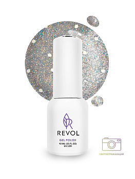 Гель-лак REVOL Fireworks №9 Silver fairy show (Серебряная феерия), 10мл