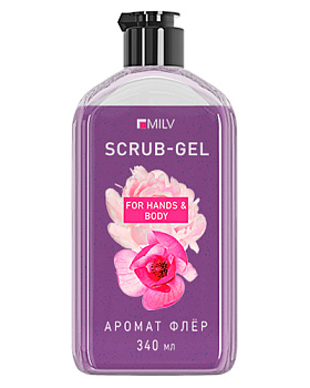 Скраб-гель MILV для рук и тела ФЛЁР, 340 мл
