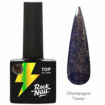 Топ RockNail светоотражающий Champagne Tower, 10 мл