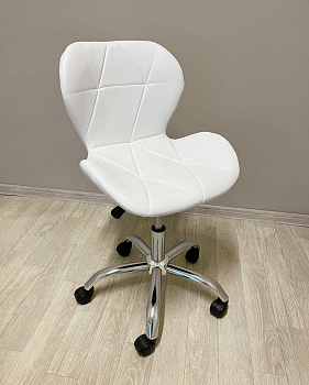 NEW Стул РАКУШКА на колесиках белая