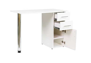 Маникюрный стол КОМФОРТ с дверцей и 2 ящика