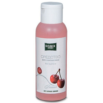 Средство для снятия лака без запаха ацетона Вишня, Domix 105 мл