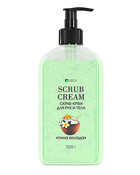 Скраб-крем MILV для рук и тела Пина колада, 320 г