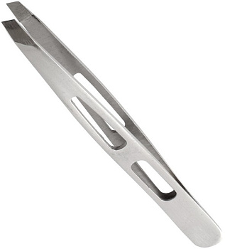 Silver Star Пинцет АТ-995, косой с отверстиями