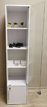 Витрина со стеклянной дверцей 180х40х40