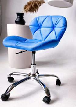 Стул для мастера маникюра со спинкой на колесах (ракушка) ВЕЛЮР