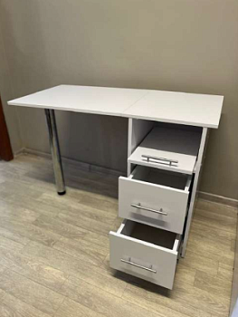 Маникюрный стол МИКС new с выдвижной полкой и 2-мя ящиками